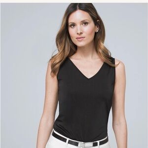 White House Black Market Tank Top in Black Size M